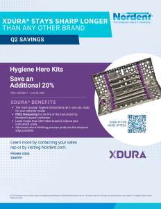 Q2 Savings: XDURA stays sharp longer than any other brand. Hygiene Hero Kits: Save an additional 20%.